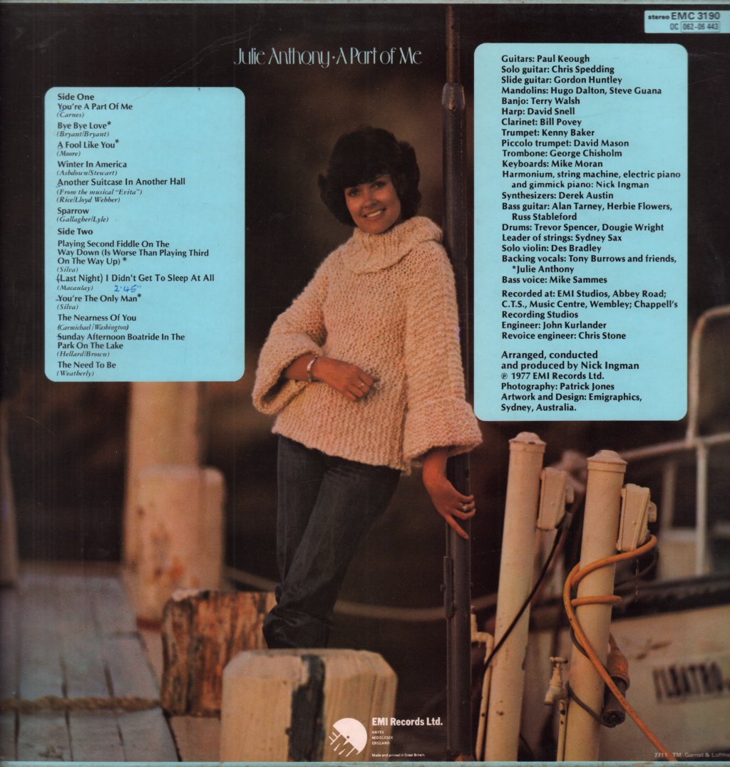 Julie Anthony - A Part of Me - Lp