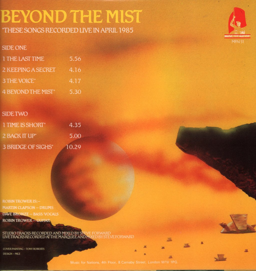Robin Trower - Beyond The Mist - Lp