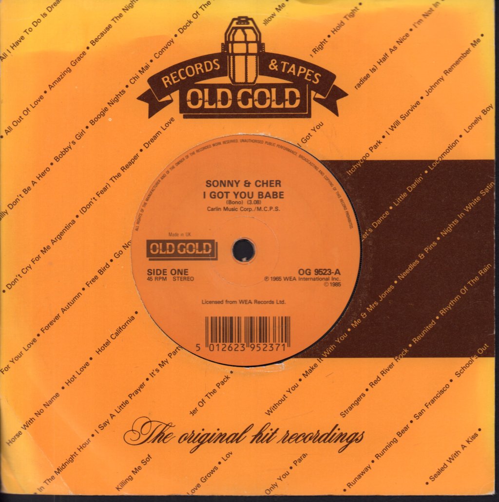 Sonny And Cher - I Got You Babe - 7 Inch