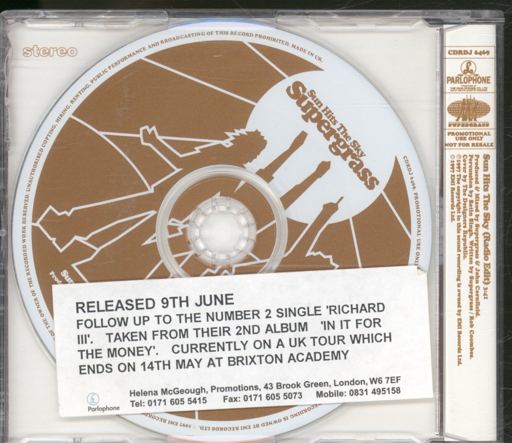 Supergrass - Sun Hits The Sky - Cd
