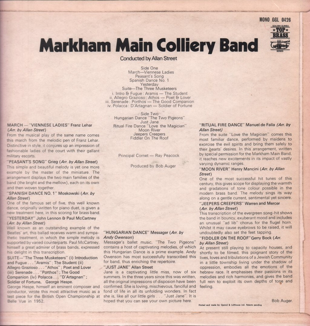 Markham Main Colliery Band - Markham Main Colliery Band - Lp