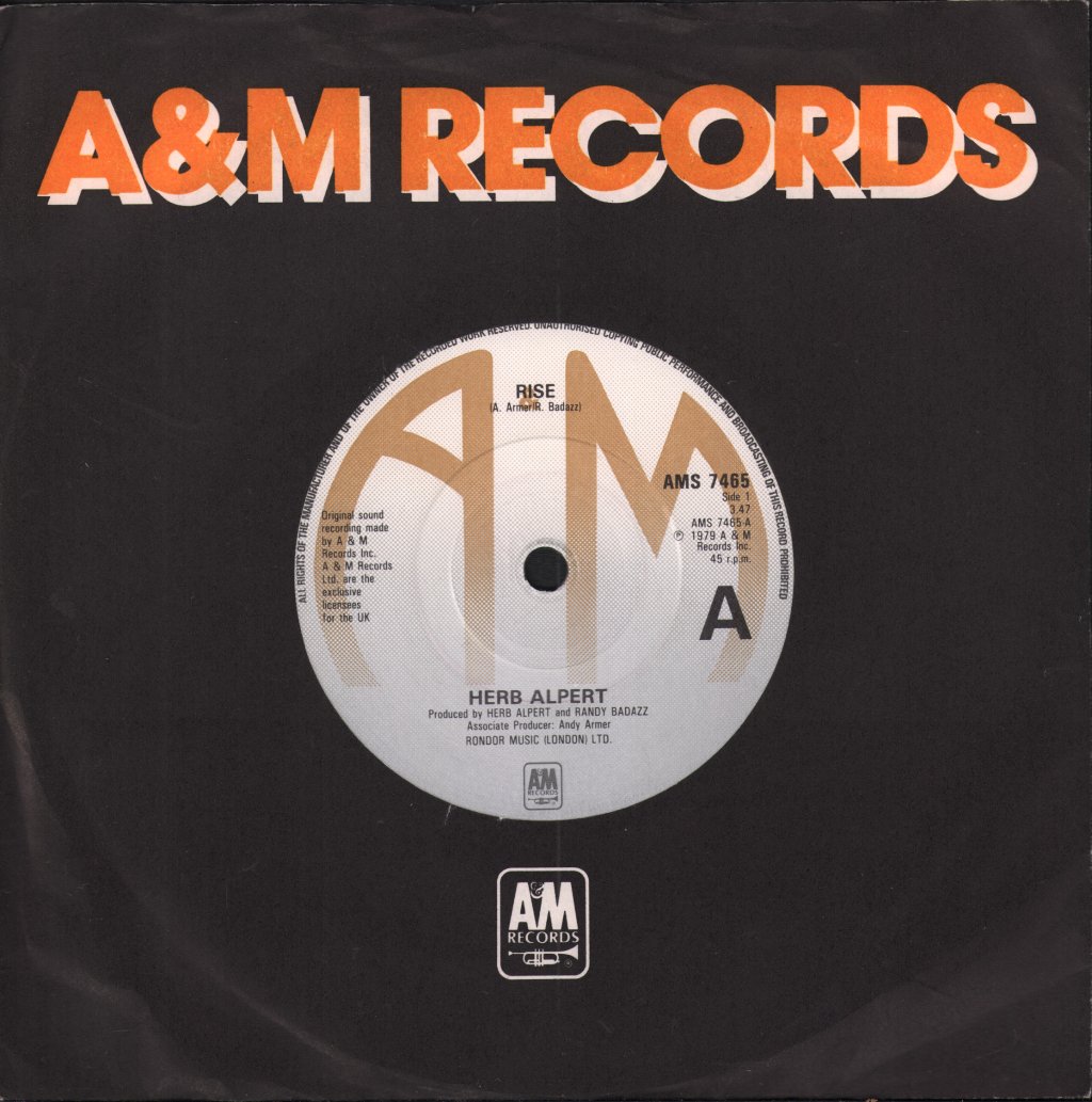 Herb Alpert - Rise - 7 Inch