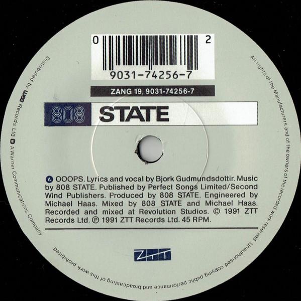 808 State Featuring Bjork - Ooops - 7 Inch
