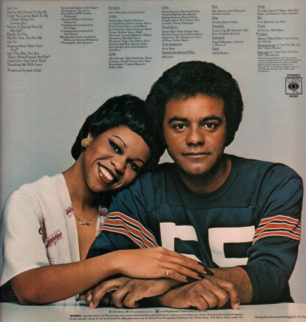 Johnny Mathis And Deniece Williams - That's What Friends Are For - Lp