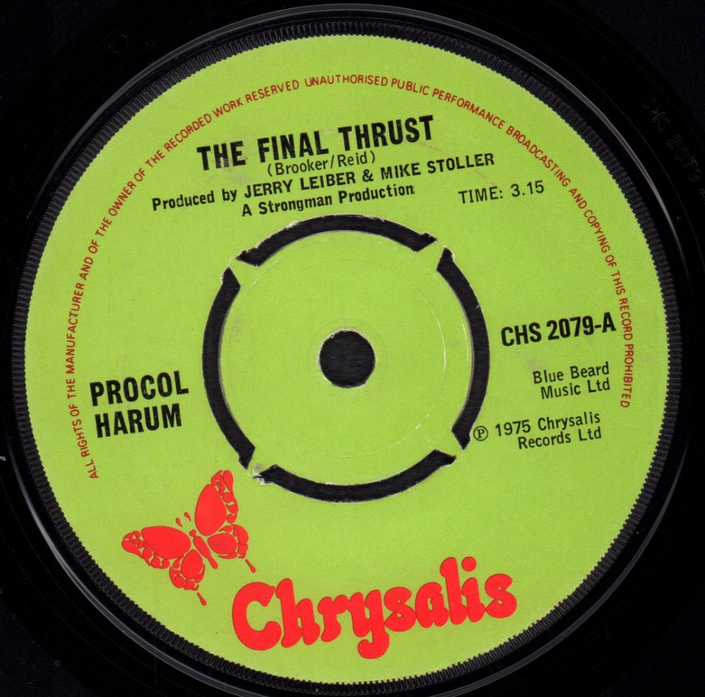 Procol Harum - Final Thrust - 7 Inch