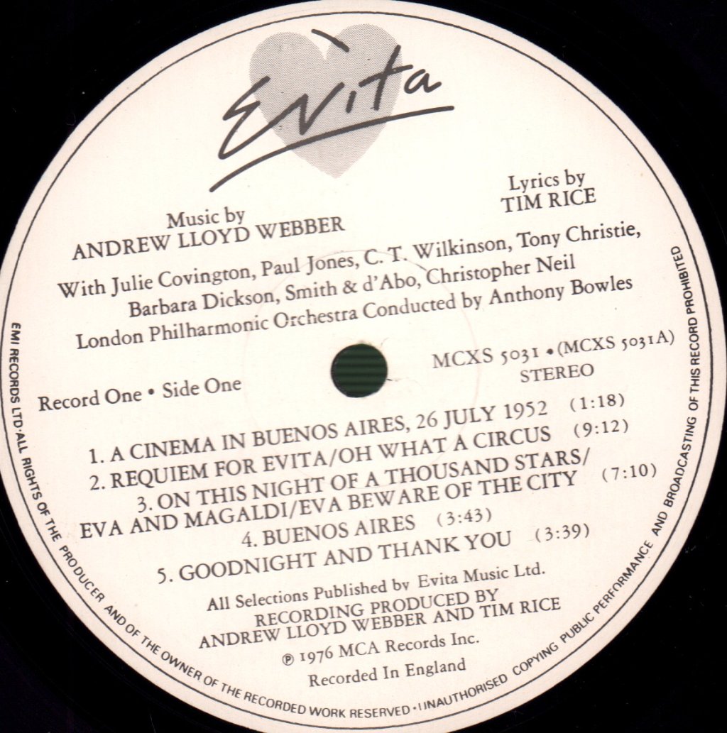 Evita - Soundtrack - Double Lp