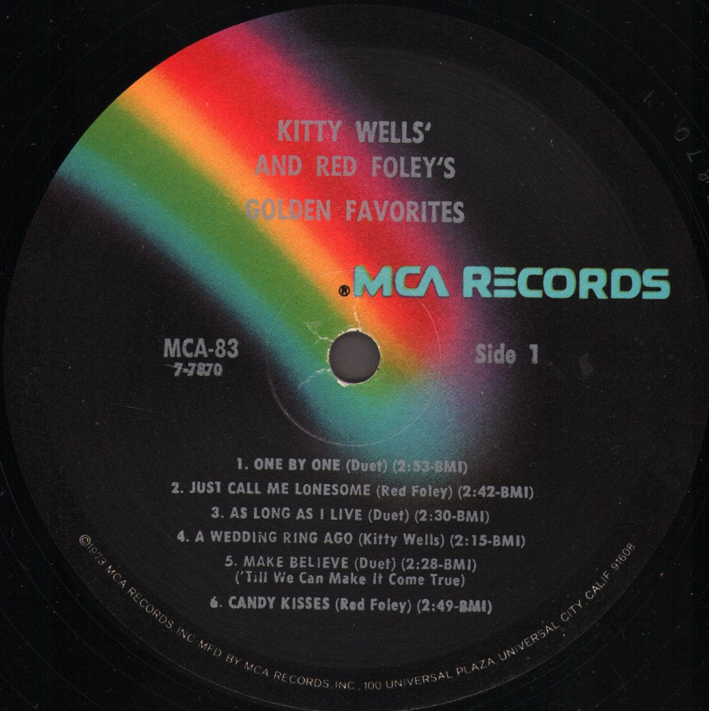 Kitty Wells And Red Foley - Kitty Wells' And Red Foley's Golden Favorites - Lp