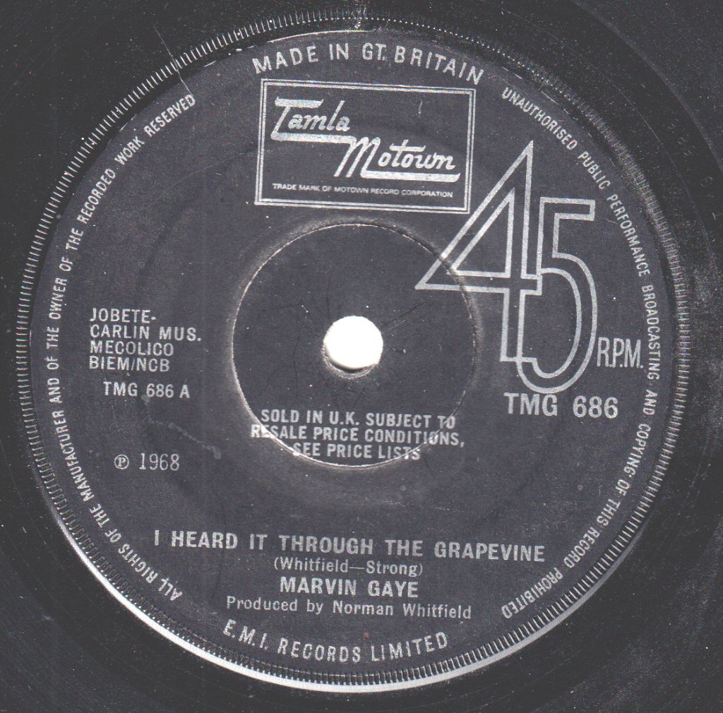 Marvin Gaye - I Heard It Through The Grapevine - 7 Inch