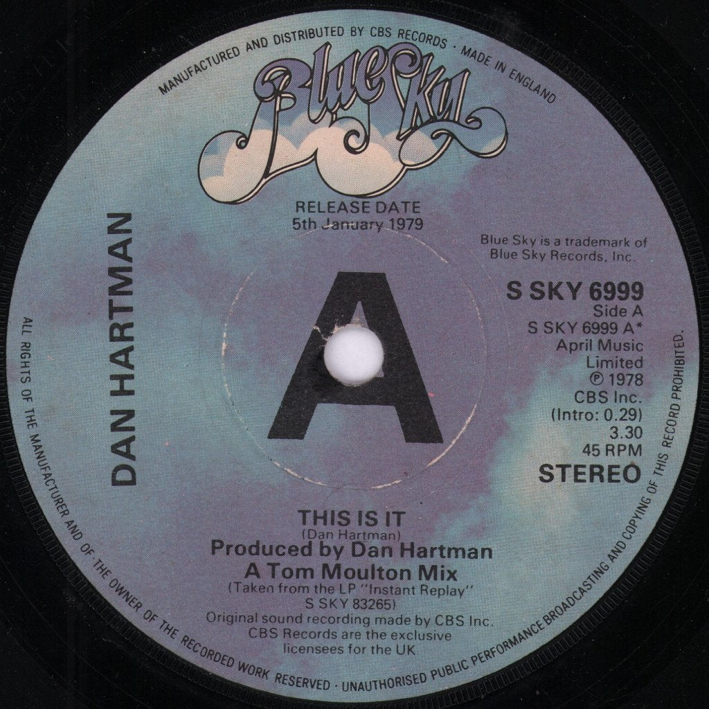Dan Hartman - This Is It - 7 Inch