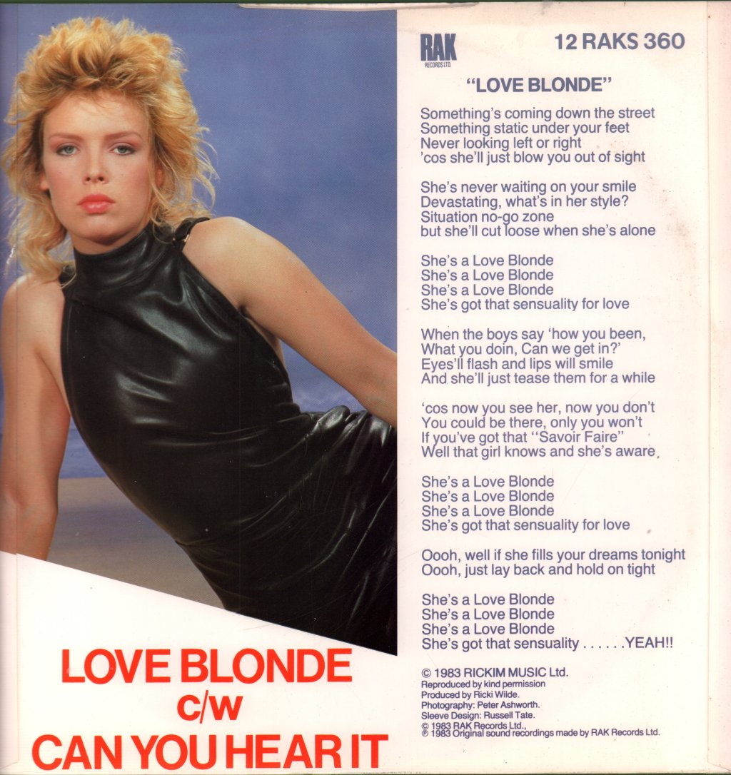 Kim Wilde - Love Blonde - 12 Inch