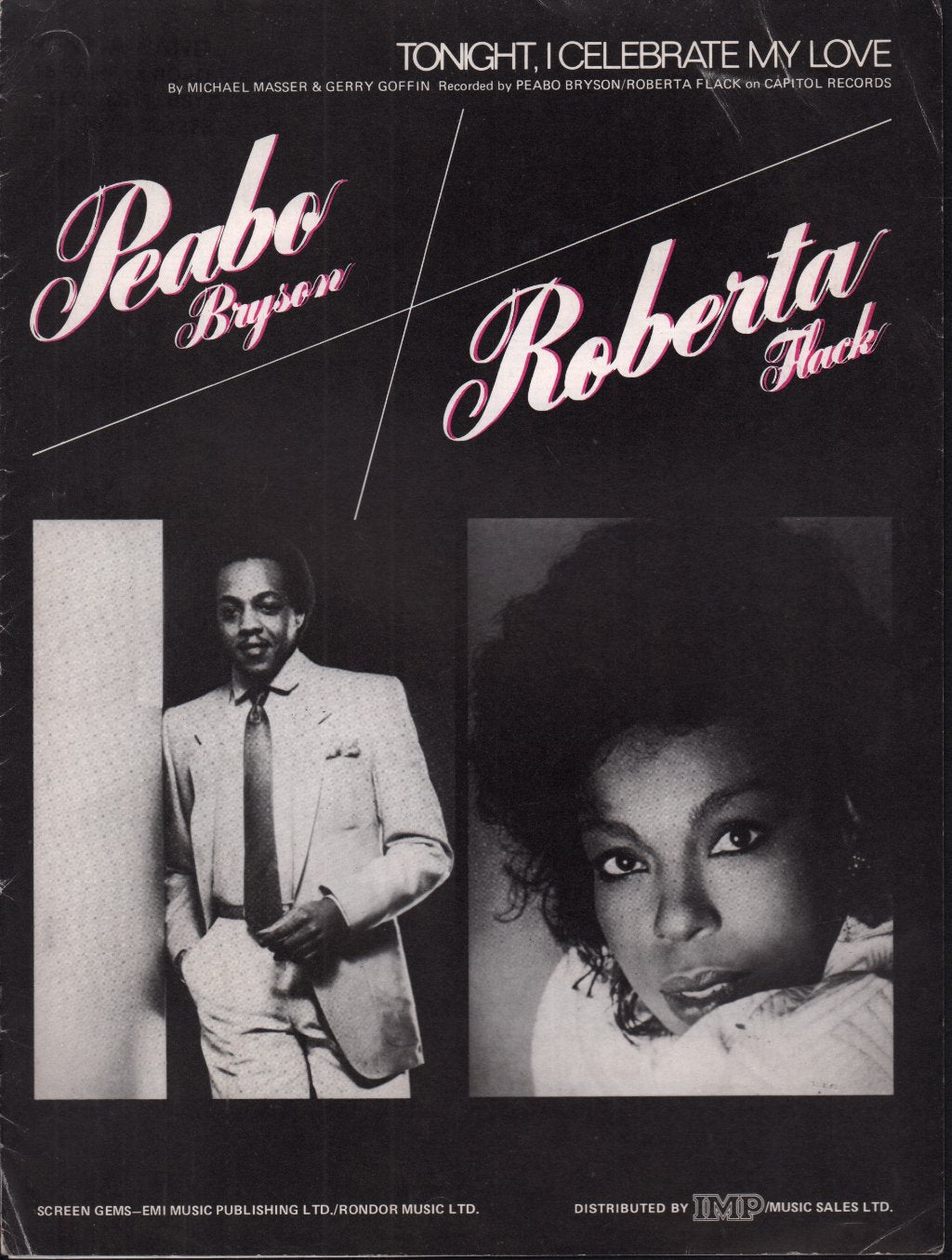 Peabo Bryson And Roberta Flack - tonight i celebrate my love - Sheet Music