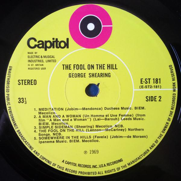 George Shearing - Fool On The Hill - Lp