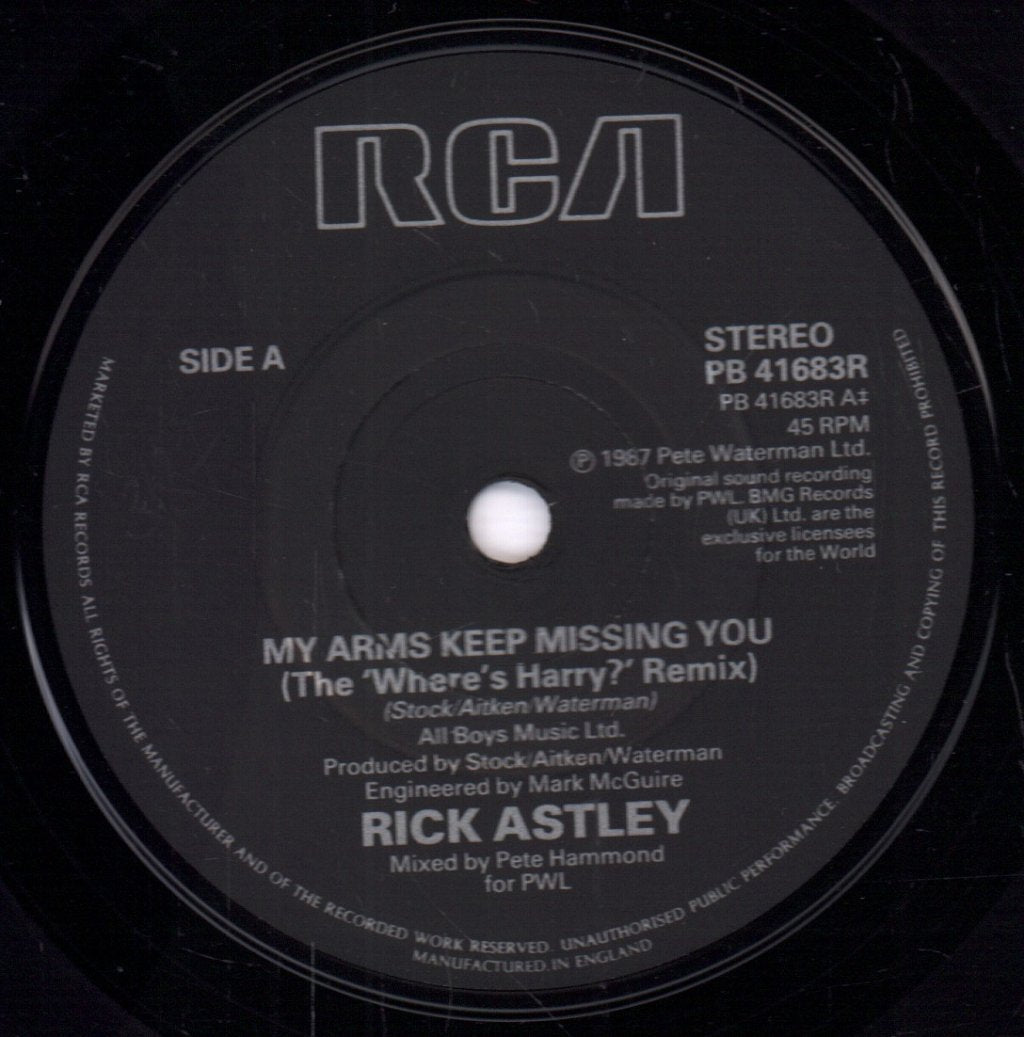 Rick Astley - My Arms Keep Missing You - 7 Inch