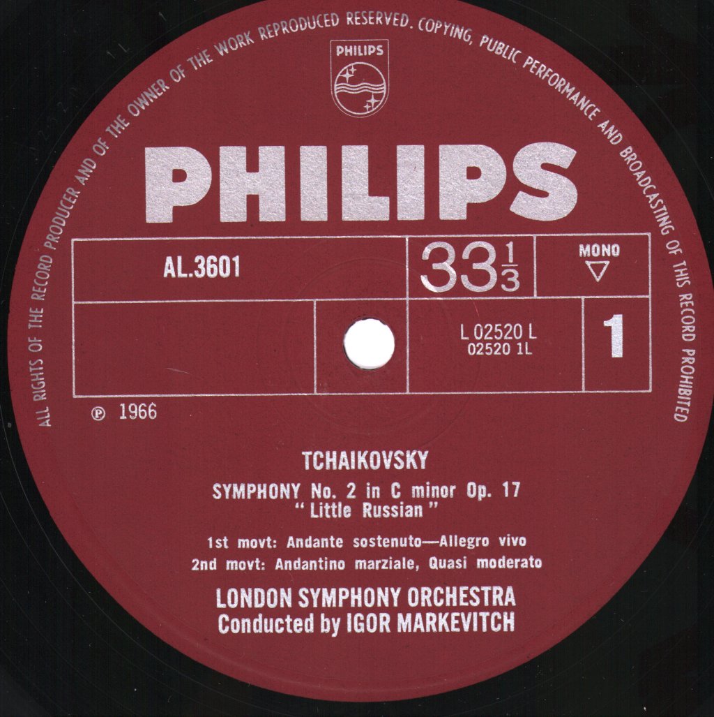 Igor Markevitch / London Symphony Orchestra - Tchaikovsky - Symphony No.2 In C Minor - Lp