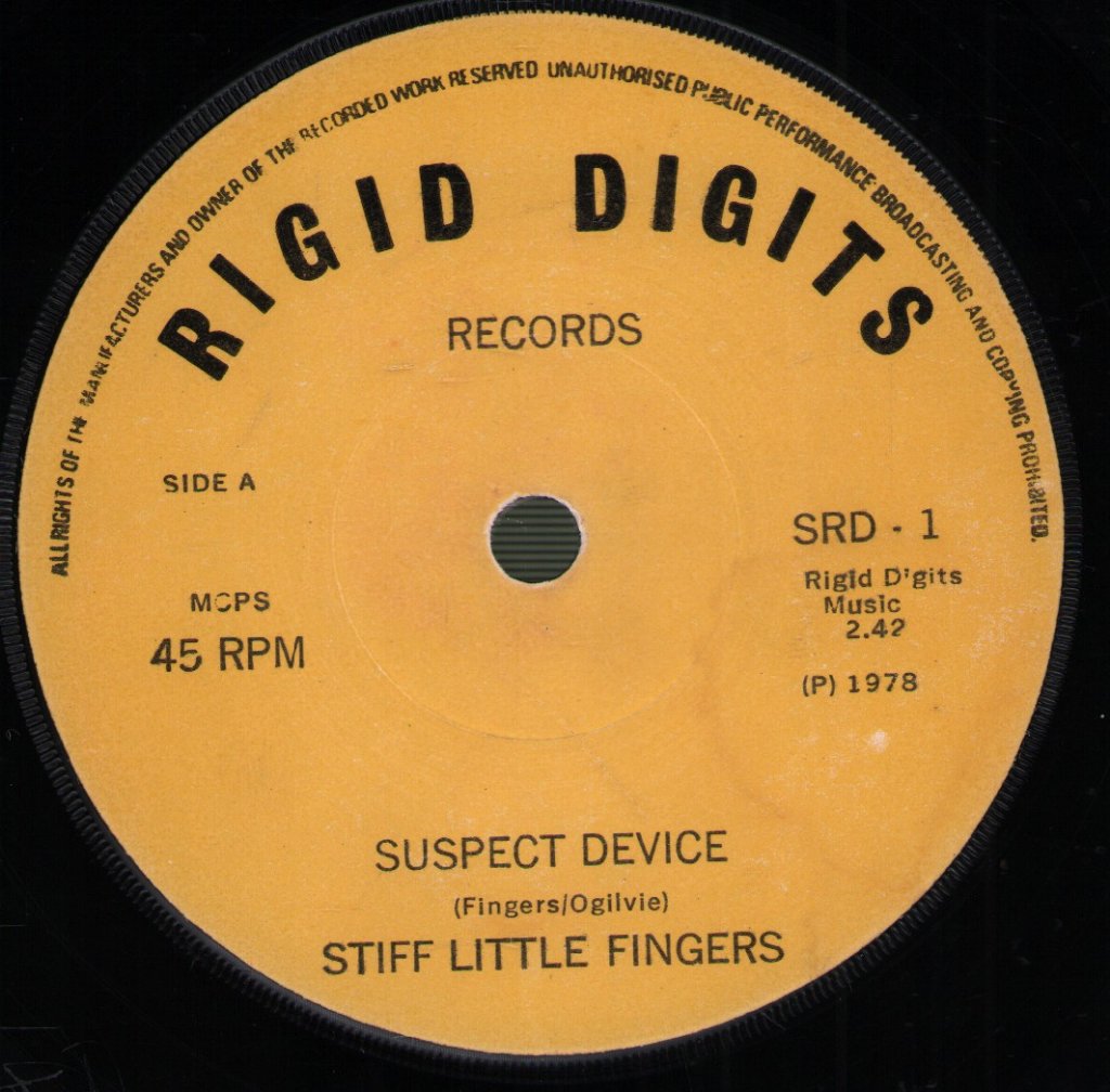 Stiff Little Fingers - Suspect Device - 7 Inch