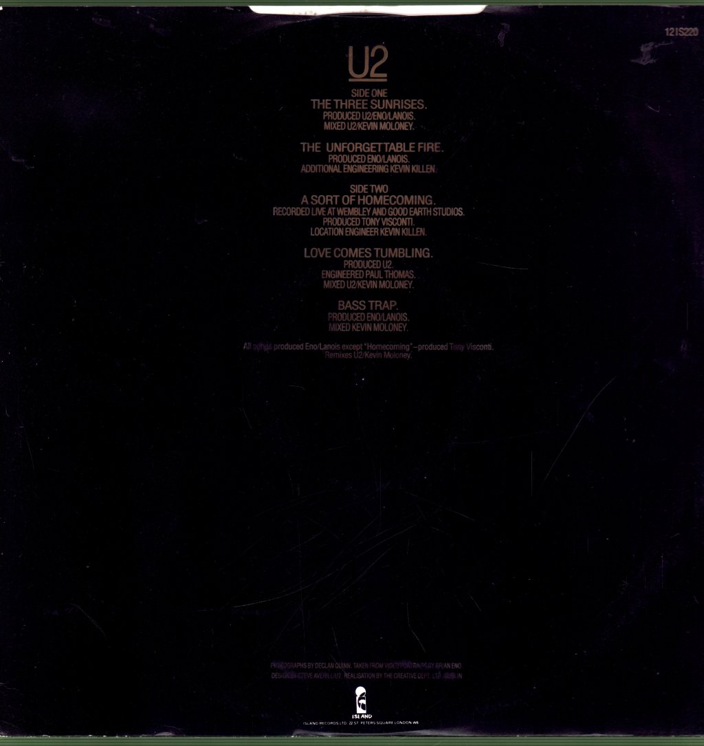 U2 - Unforgettable Fire - 12 Inch