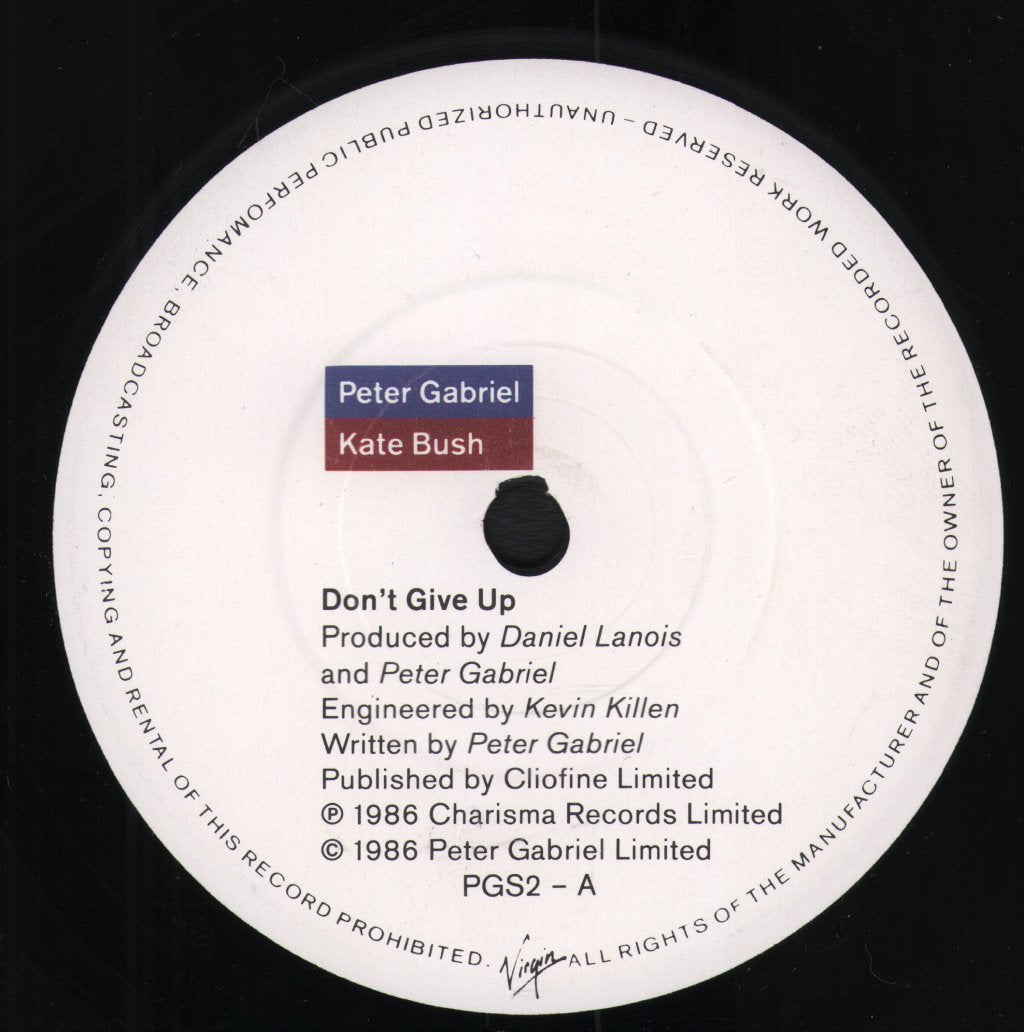 Peter Gabriel And Kate Bush - Don't Give Up - 7 Inch