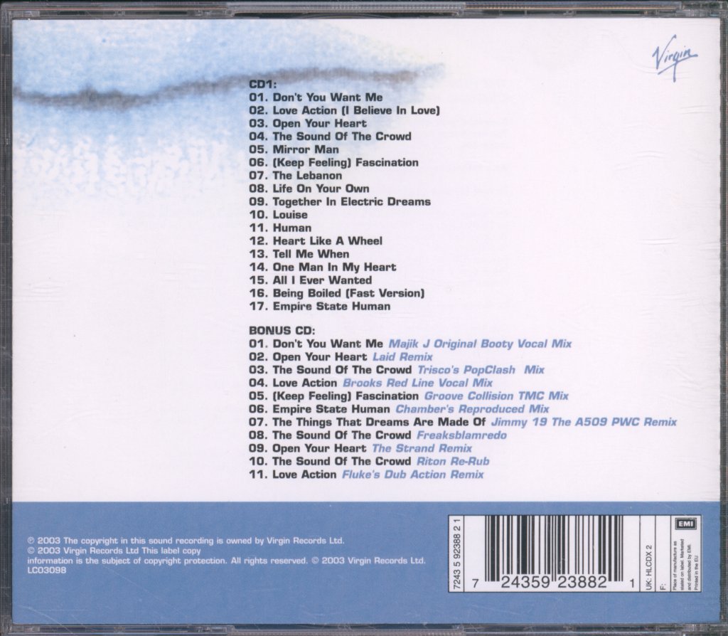 Human League - Very Best Of - Double Cd