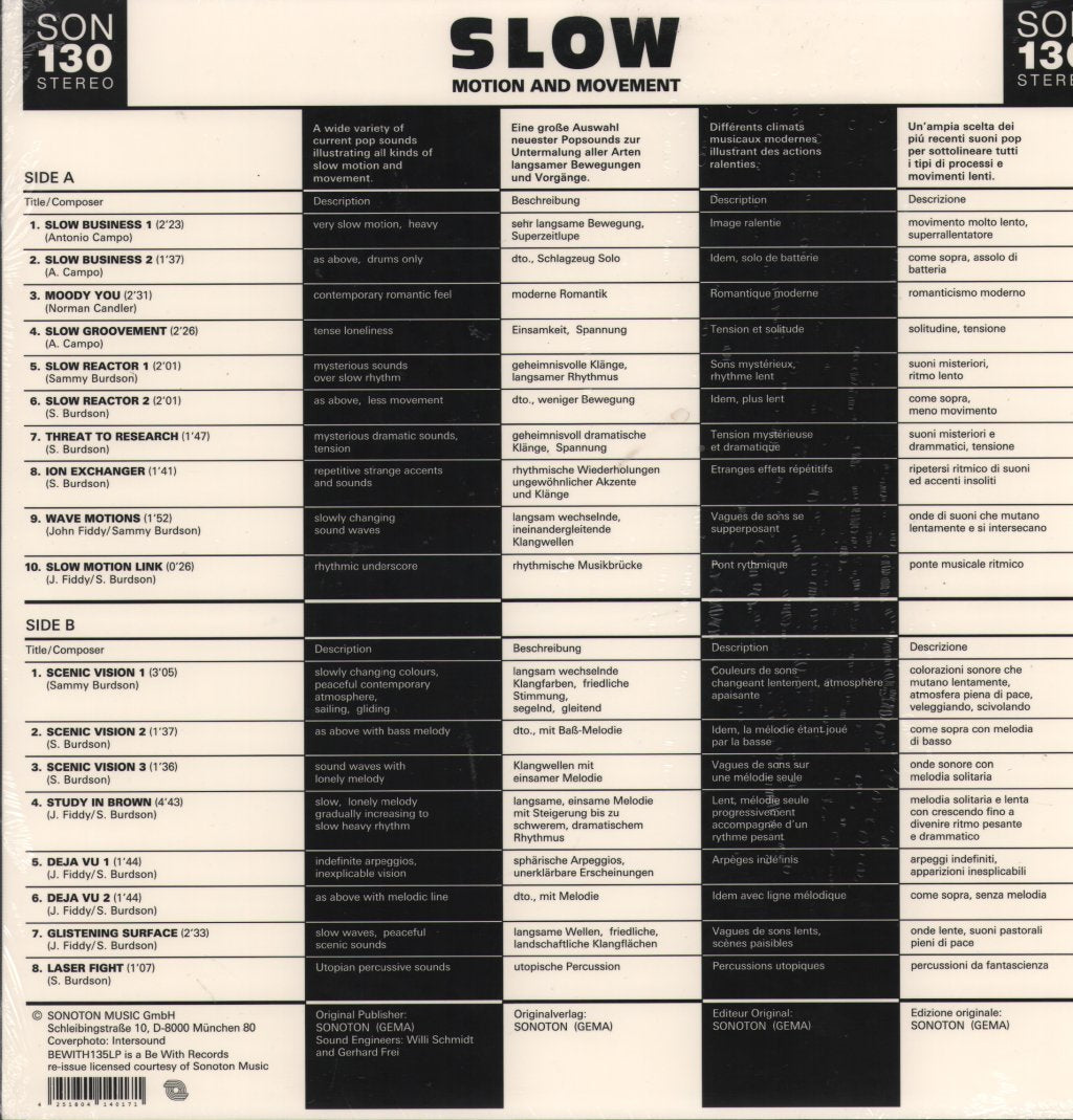 Various Artists - Slow Motion And Movement - Lp