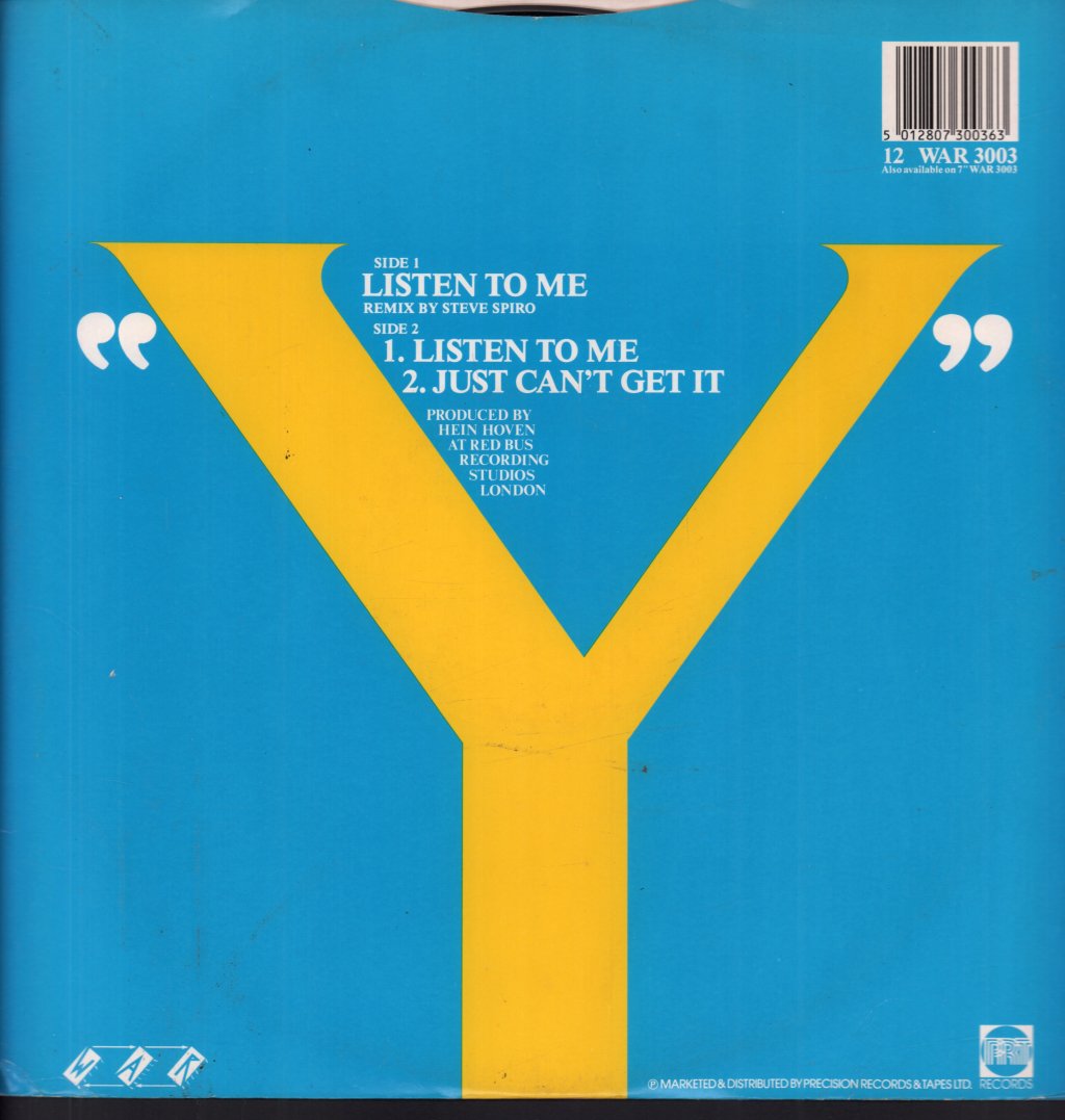 Y - Listen To Me - 12 Inch