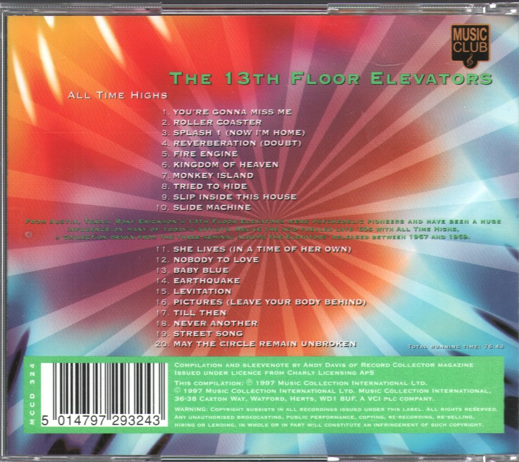 13th Floor Elevators - All Time Highs - Cd