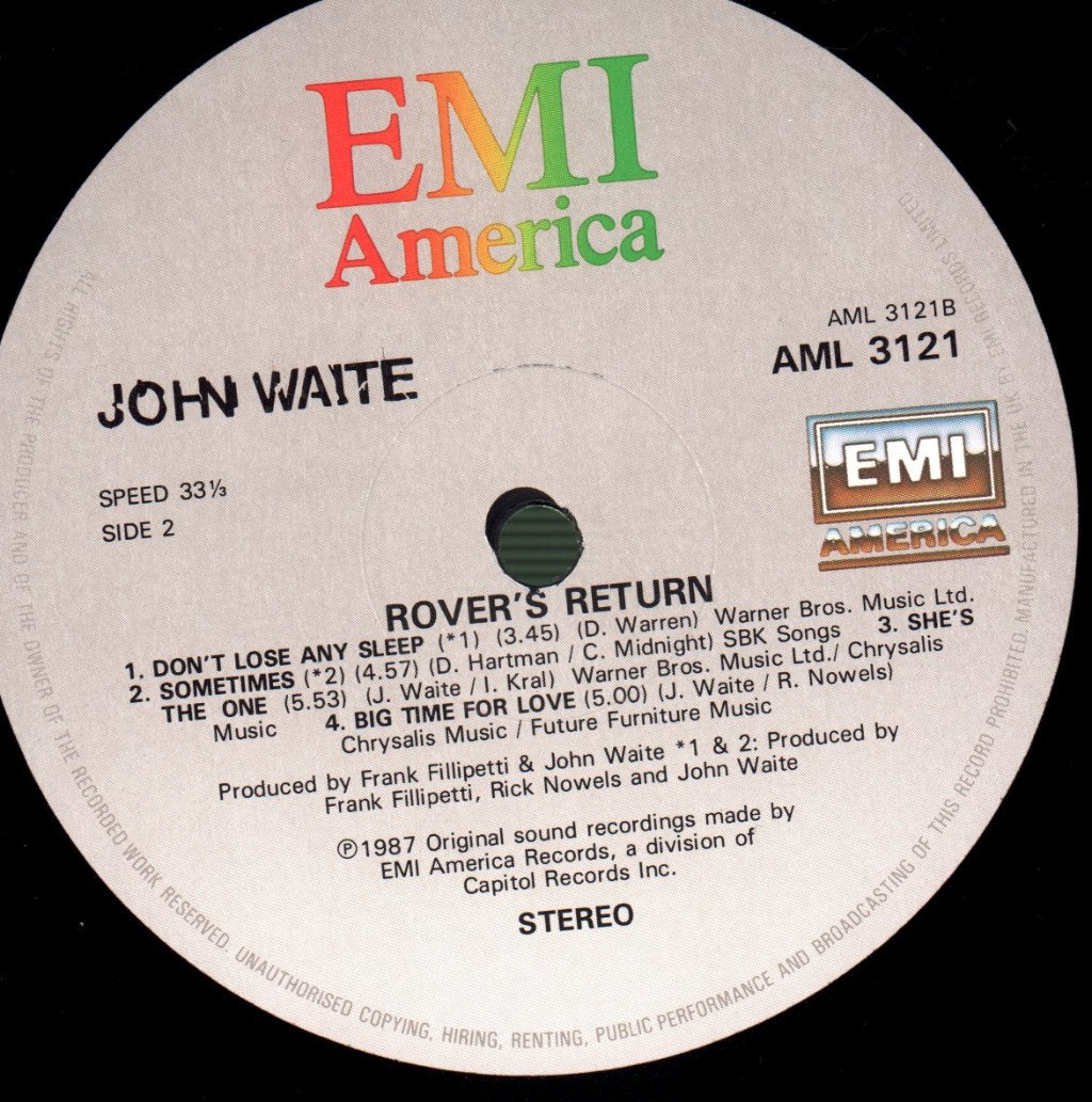 John Waite - Rover's Return - Lp