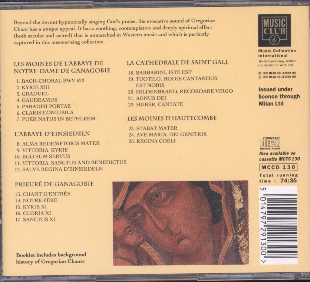 Various Artists - Gregorian Chants (A Collection Of Chants And Liturgies From The Monasteries Of France) - Cd