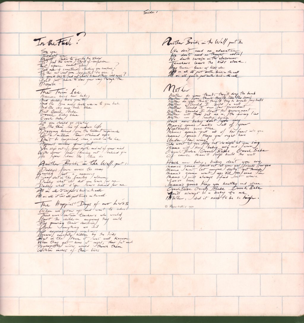 Pink Floyd - Wall - Double Lp