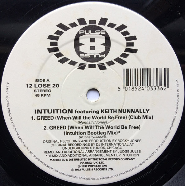 Keith Nunnally - Greed - 12 Inch