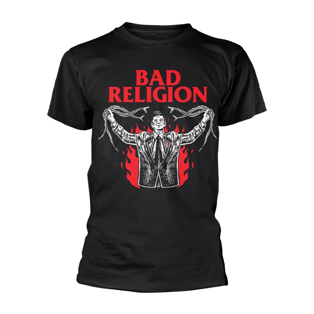 Bad Religion - Bad Religion Men's Snake Preacher T-Shirt Black, Black, Medium - Medium - T Shirt