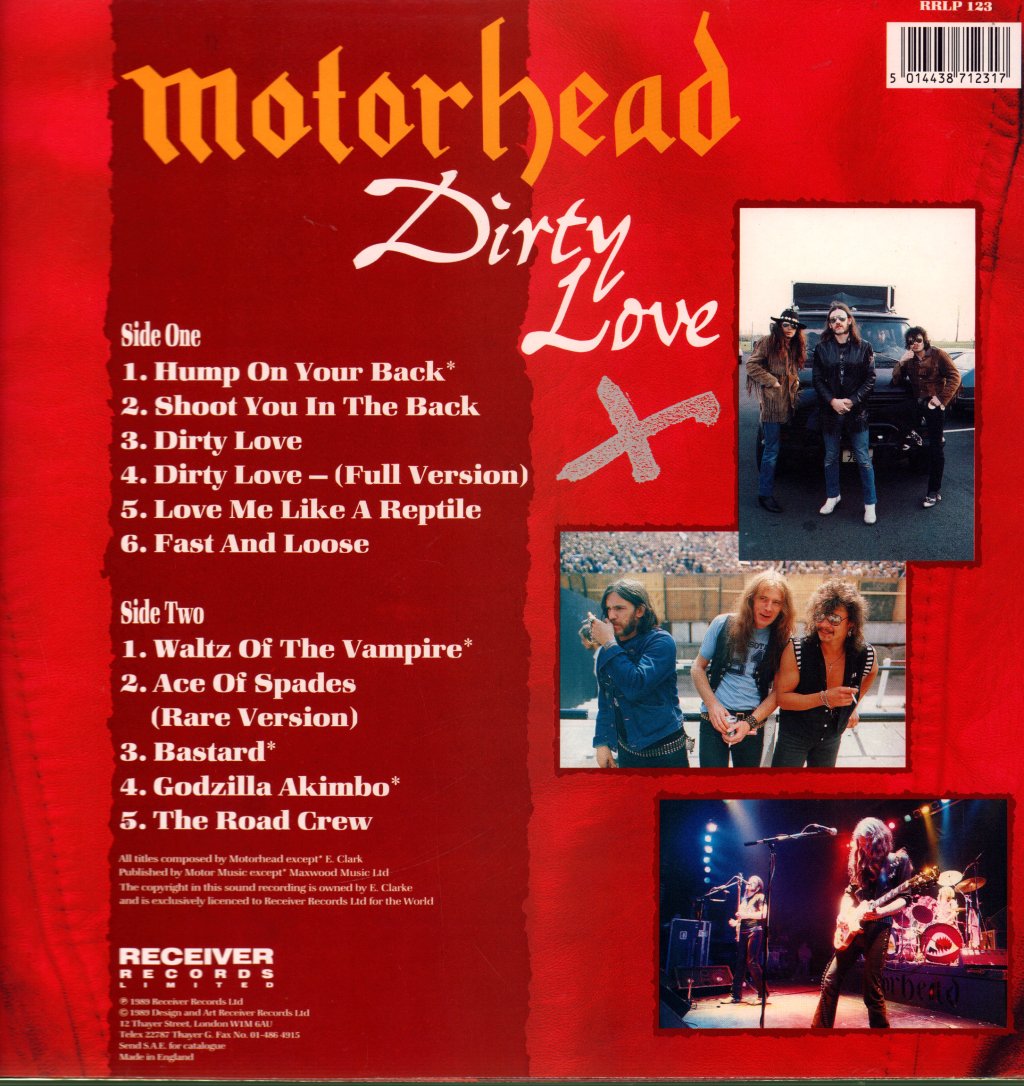 Motorhead - Dirty Love - Lp
