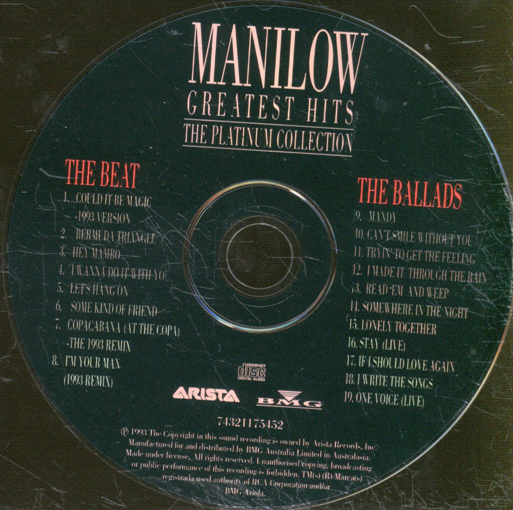 Barry Manilow - Greatest Hits - The Platinum Collection - Cd