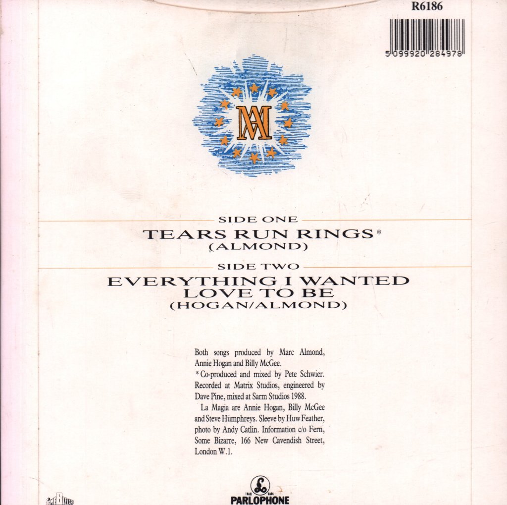 Marc Almond - Tears Run Rings - 7 Inch