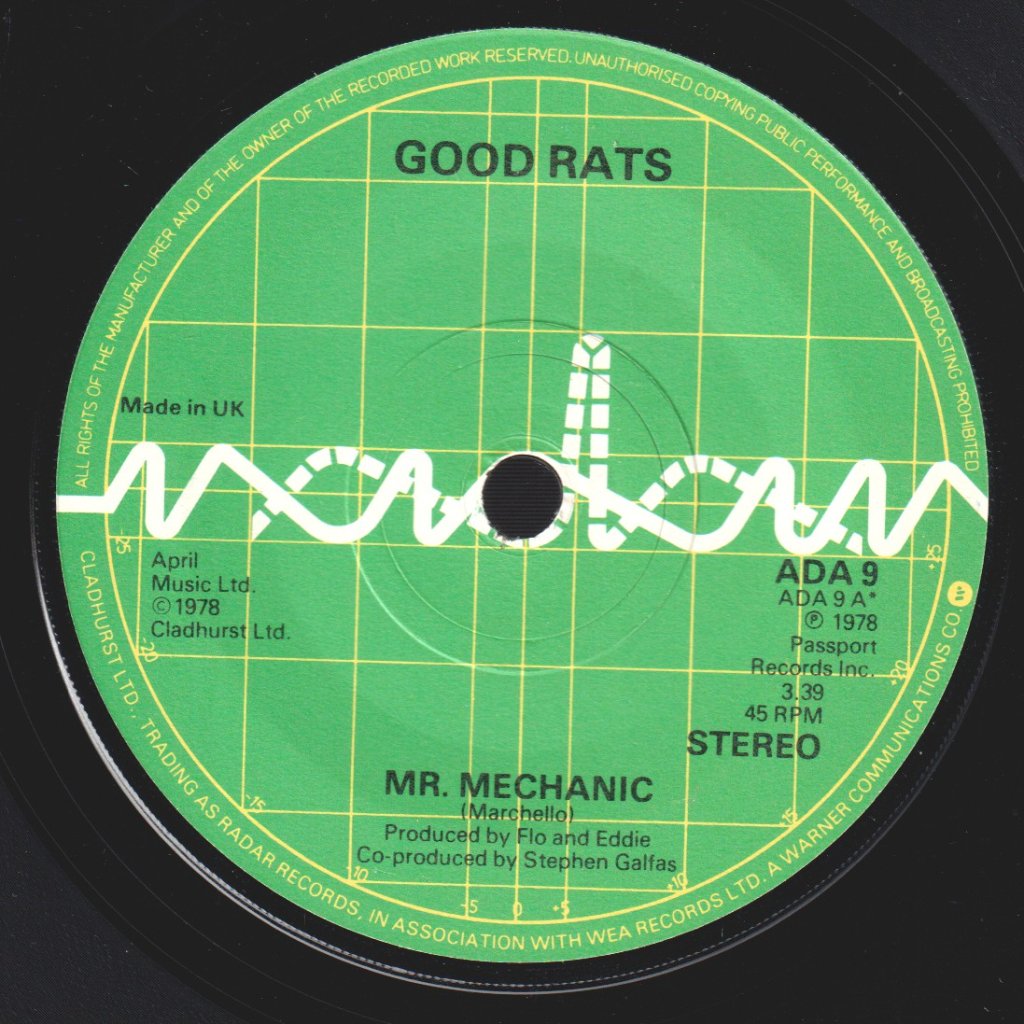 Good Rats - Mr Mechanic - 7 Inch