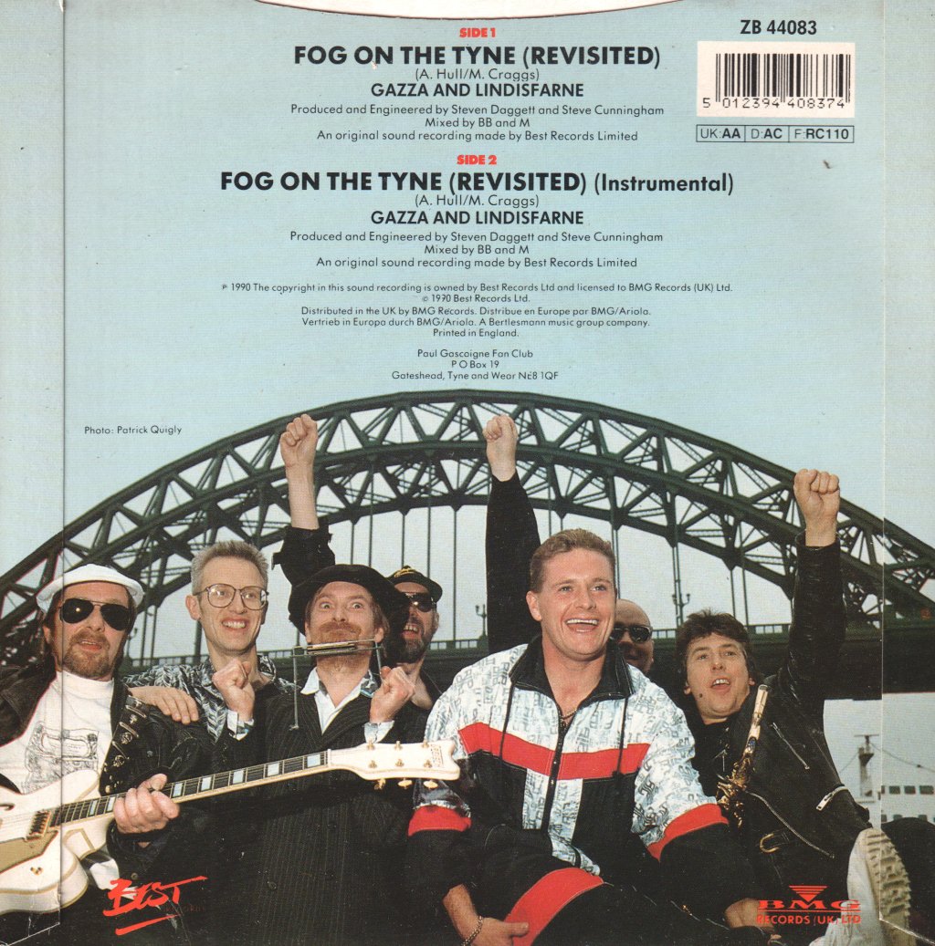 Gazza Featuring Lindisfarne - Fog On The Tyne Revisited - 7 Inch