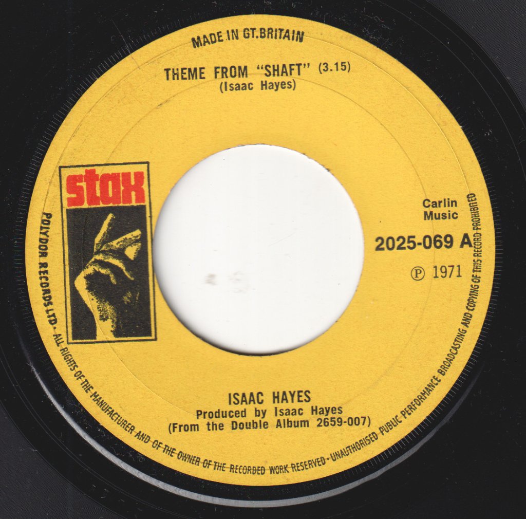 Isaac Hayes - Theme From Shaft - 7 Inch