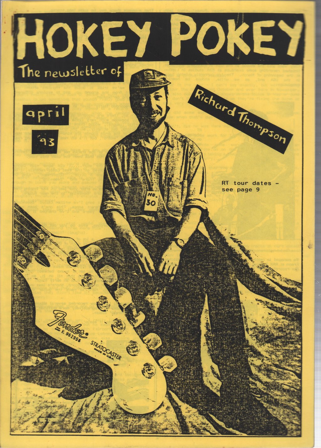 Richard Thompson - Hokey Pokey 30 - April 1993 - Fanzine