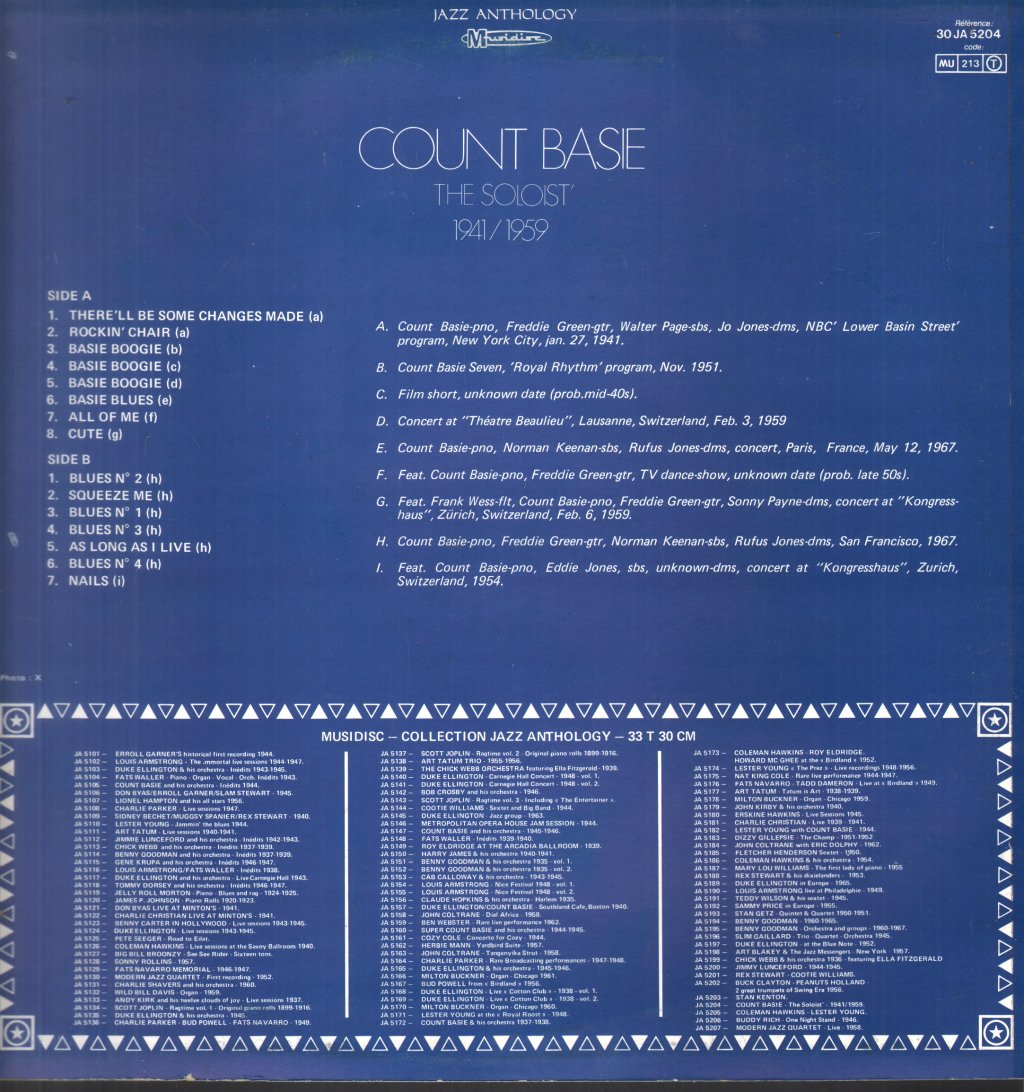 Count Basie - Soloist 1941/1959 - Lp