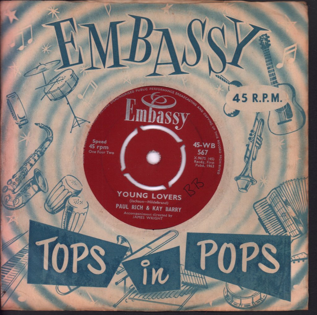 Joan Baxter / Paul Rich & Kay Barry - I Will Follow Him / Young Lovers - 7 Inch