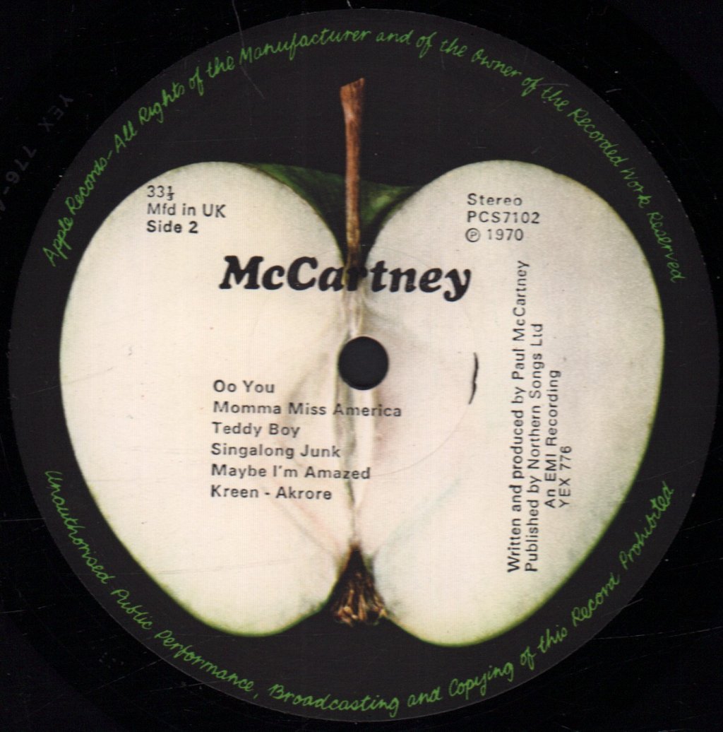 Paul McCartney - Mccartney - Lp