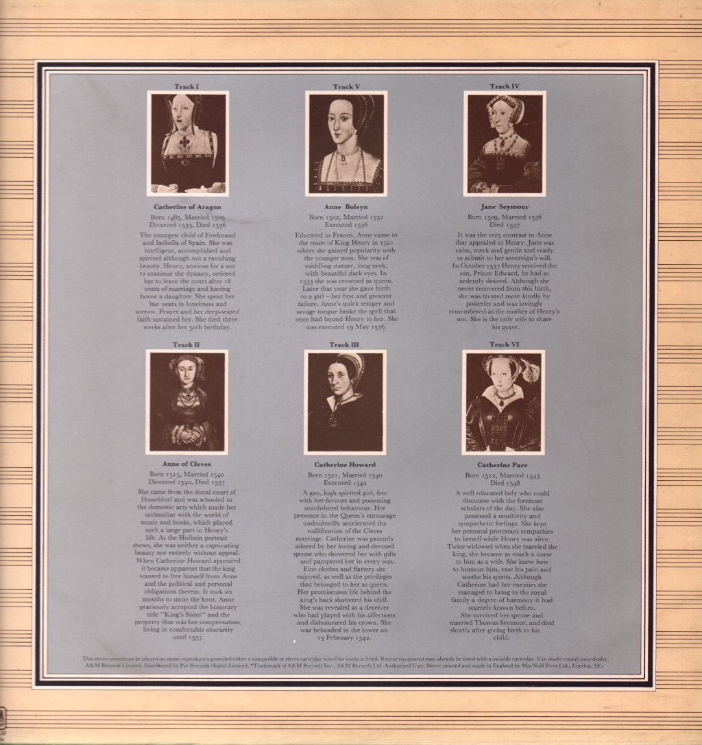 Rick Wakeman - Six Wives Of Henry Viii - Lp