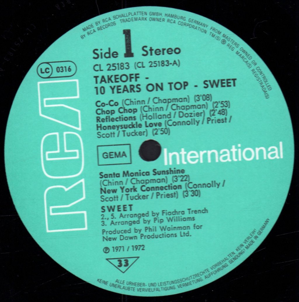 Sweet - Take Off - Lp