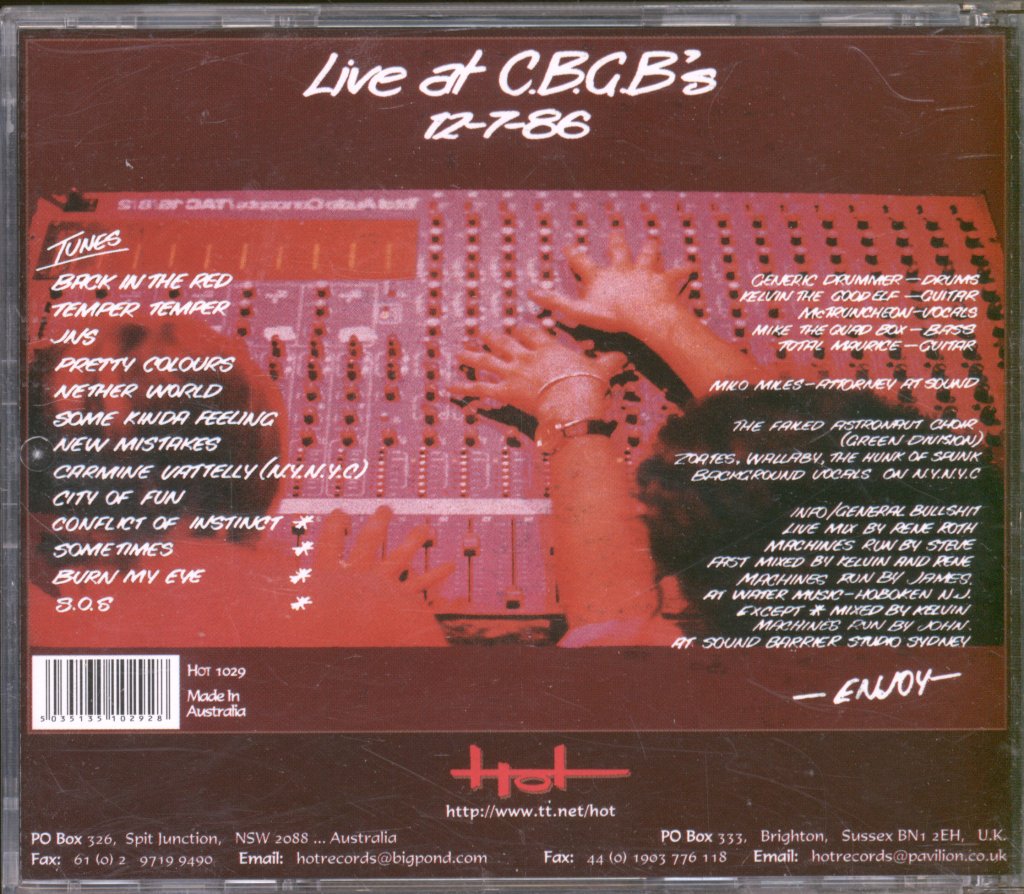 Celibate Rifles - Kiss Kiss Bang Bang - Cd