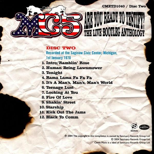 MC5 - Are You Ready To Testify? The Live Bootleg Anthology - Cd Set