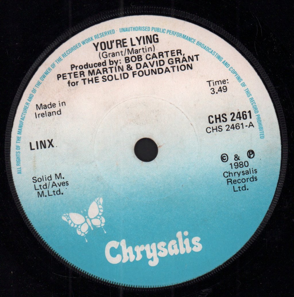 Linx - You're Lying - 7 Inch