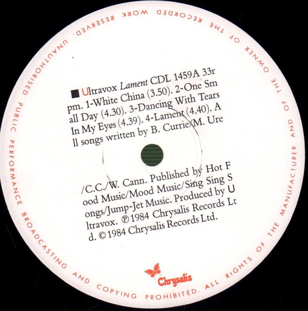 Ultravox - Lament - Lp