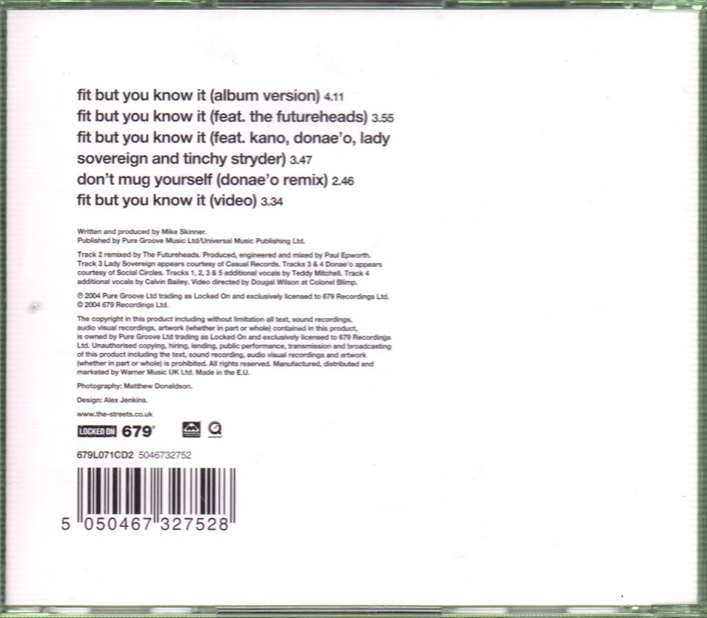 Streets (Mike Skinner) - Fit But You Know It - Cd