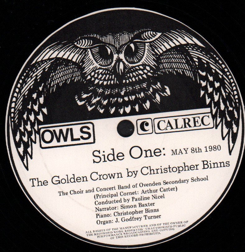 christopher binns with the choir and concert band of ovenden secondary school halifax - golden crown - Lp