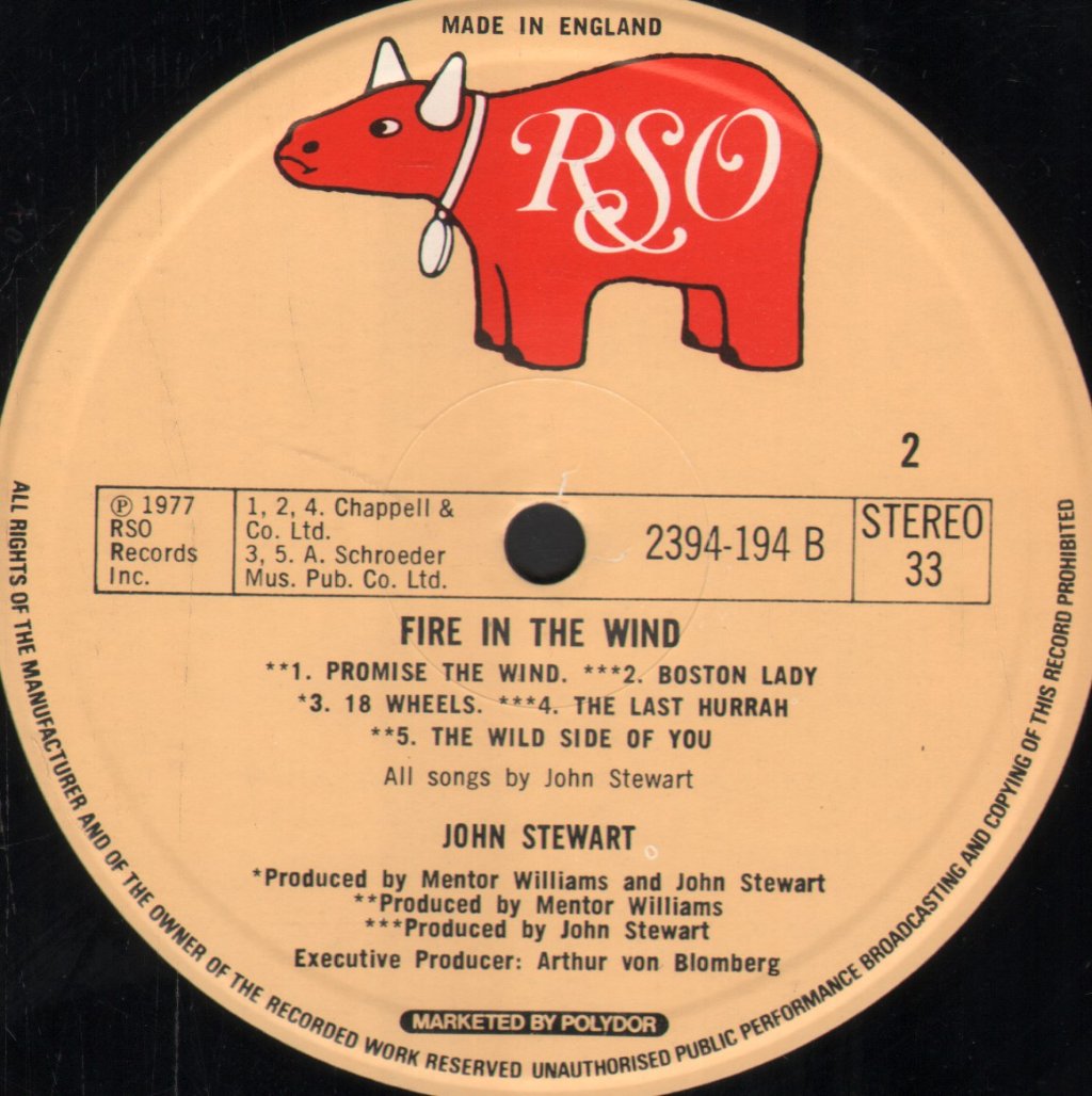 John Stewart - Fire In The Wind - Lp