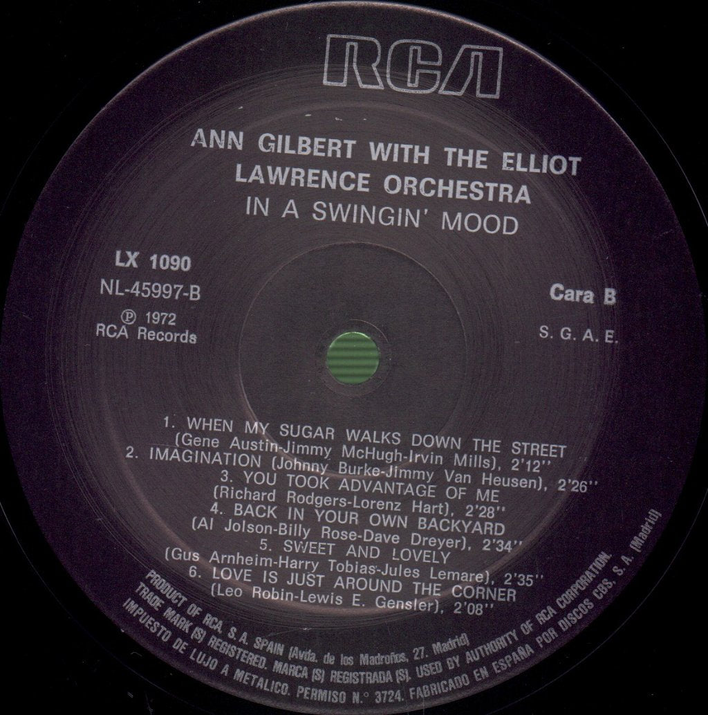 Ann Gilbert - In A Swingin' Mood - Lp